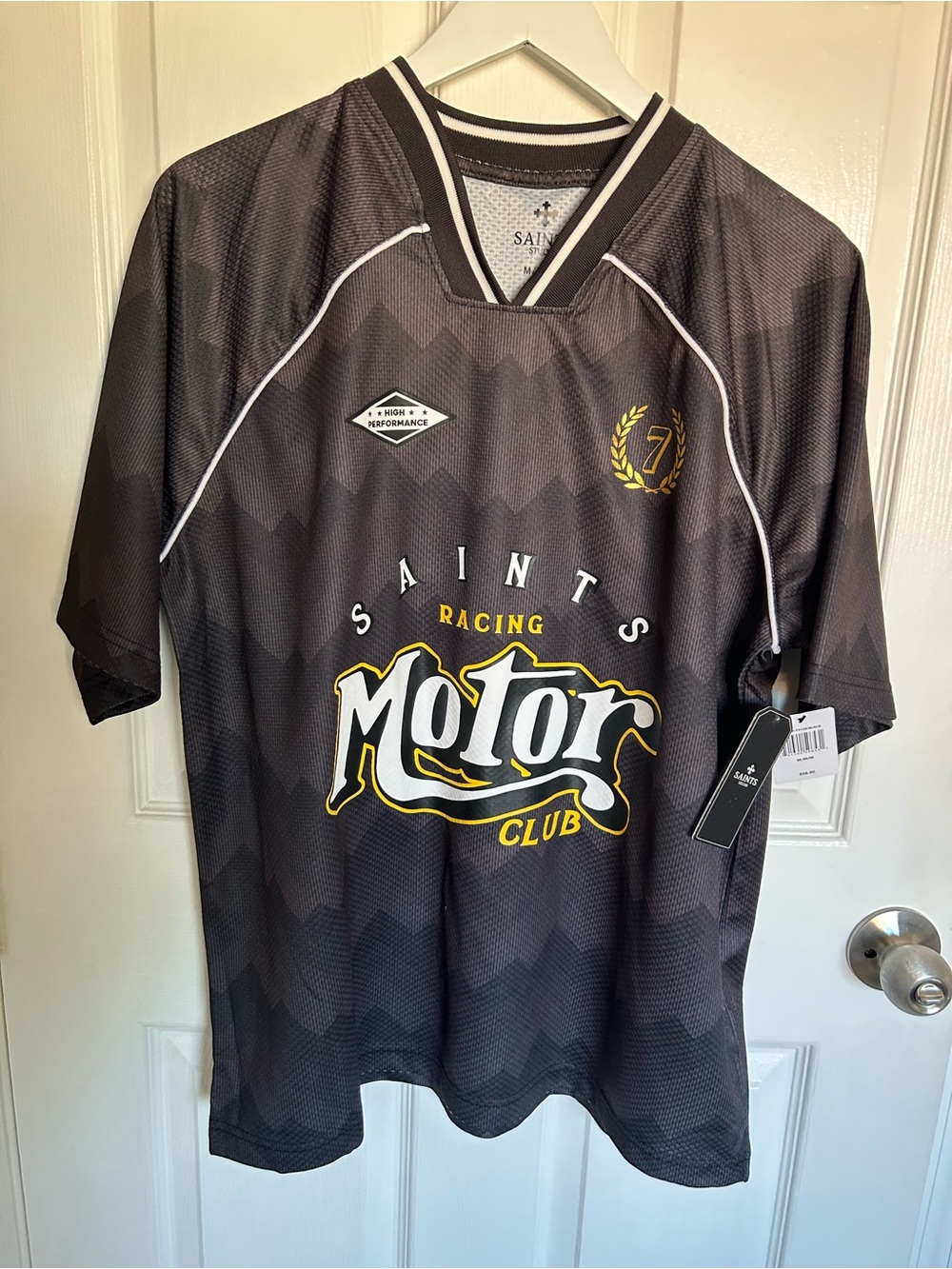 NWT Saints Racing Motor Club Black Short Sleeve Jersey M